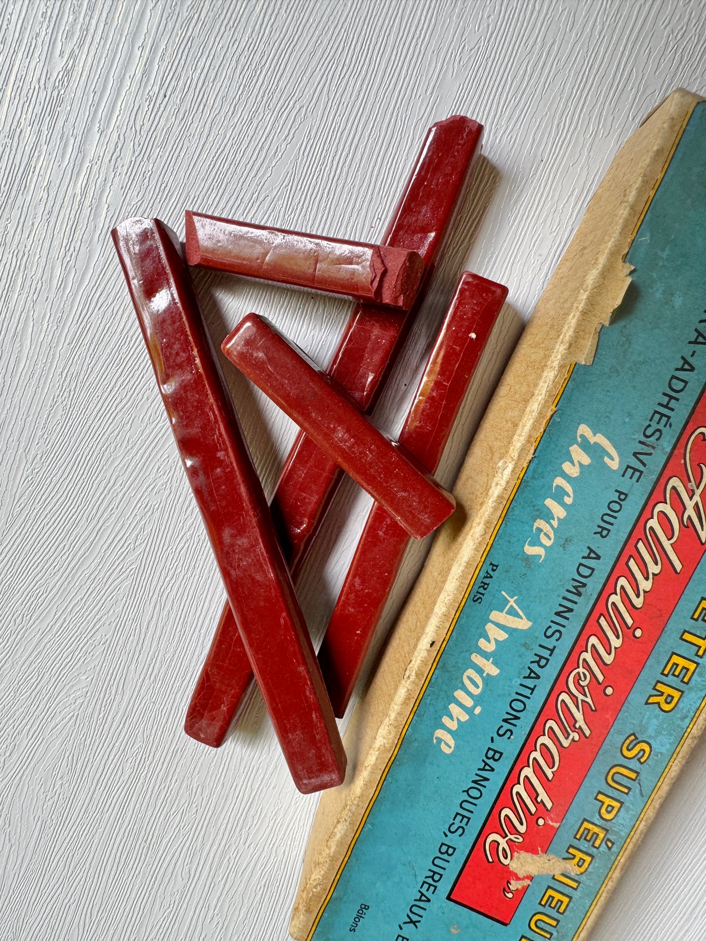 Vintage French Sealing Wax in Box- Encres Antoine, Paris