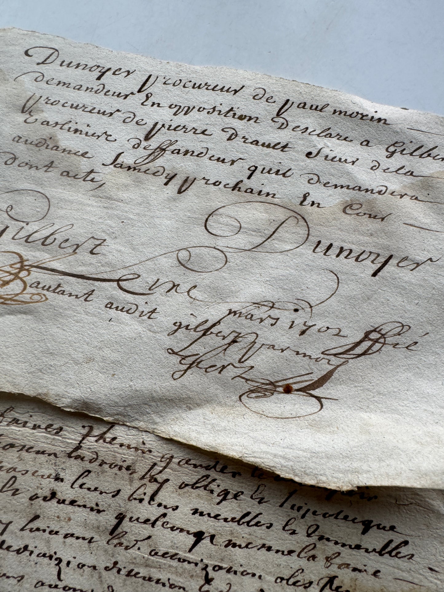 Antique French Handwritten Documents from the 18th Century