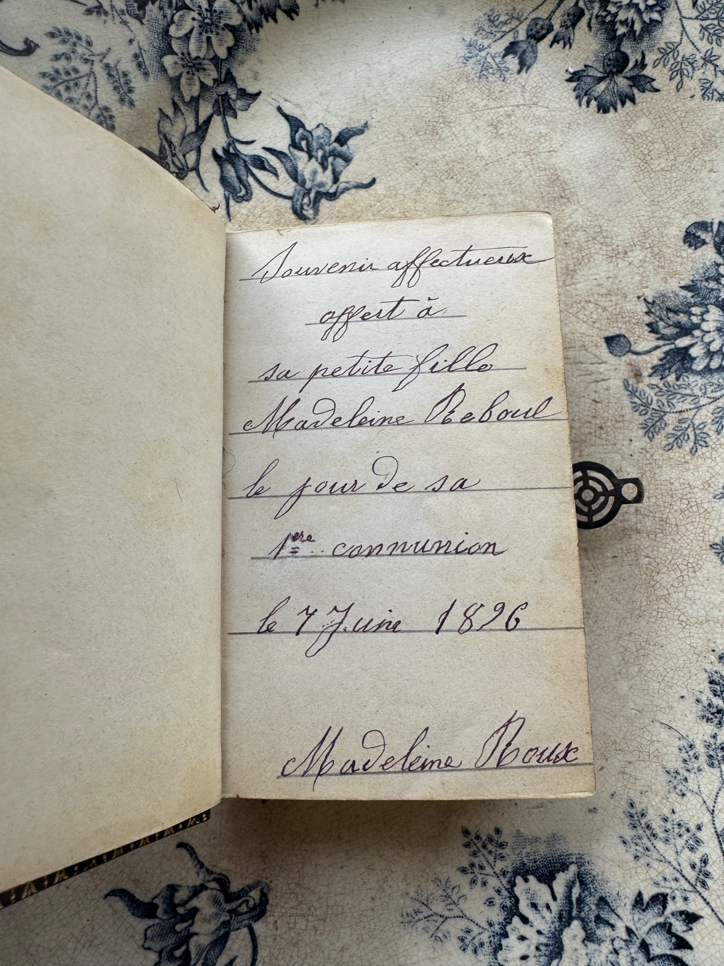 French Psalms & Hymns Book 1892 "Psaumes et Cantiques" with Gilt Pages & Clasp