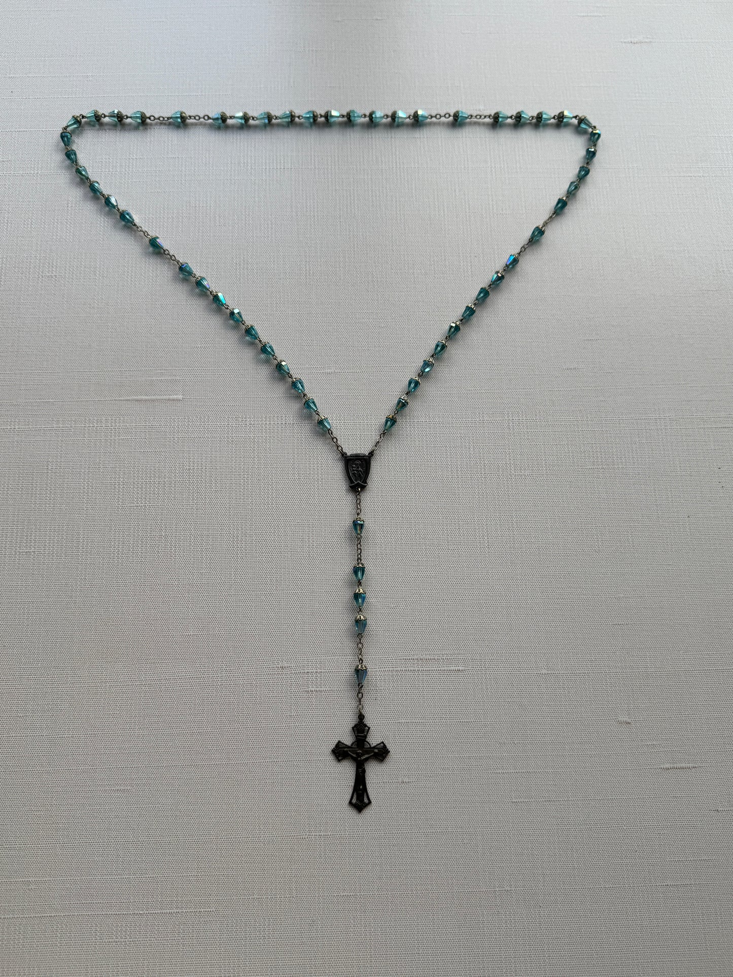 Large French Rosary with Carved Wooden Beads and Cross, Prayer Beads, Oversized
