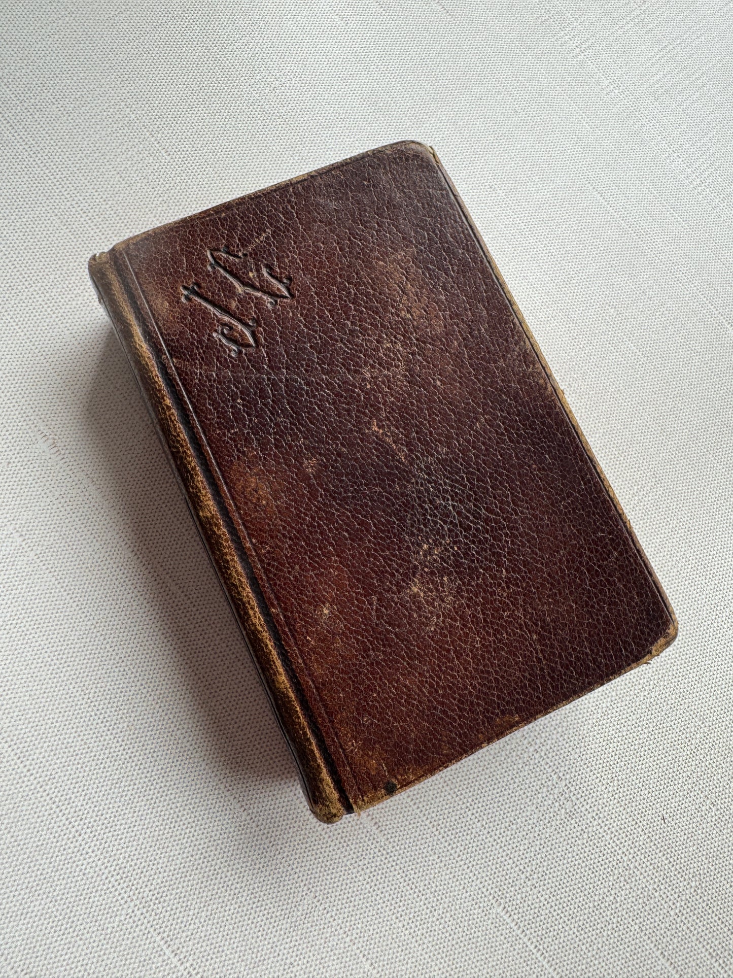 French Roman Parishioner Complete, Prayer Book, Leather Covers Dated 1905, Gilded Edged Pages