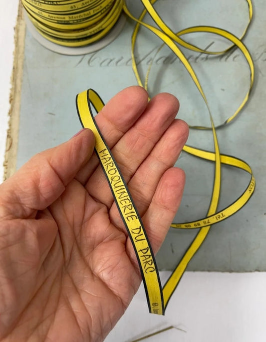 French Shop Twine, 6 Yards of Haberdashery Millinery Paper String, Maroquinerie Du Park