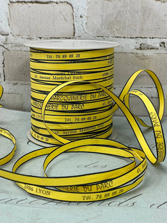 French Shop Twine, 6 Yards of Haberdashery Millinery Paper String, Maroquinerie Du Park