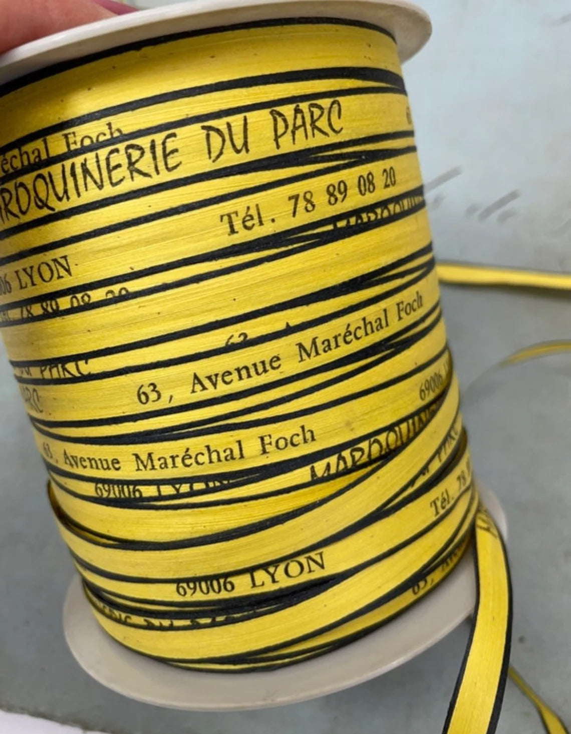 French Shop Twine, 6 Yards of Haberdashery Millinery Paper String, Maroquinerie Du Park