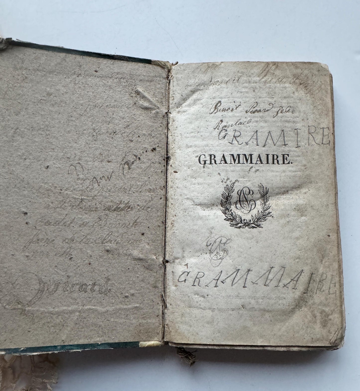 French Grammar 1836  Book, Collectible Educational Book, Grammaire Française