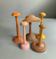 Antique Wooden French Hat Stands, Vintage Millinery Display