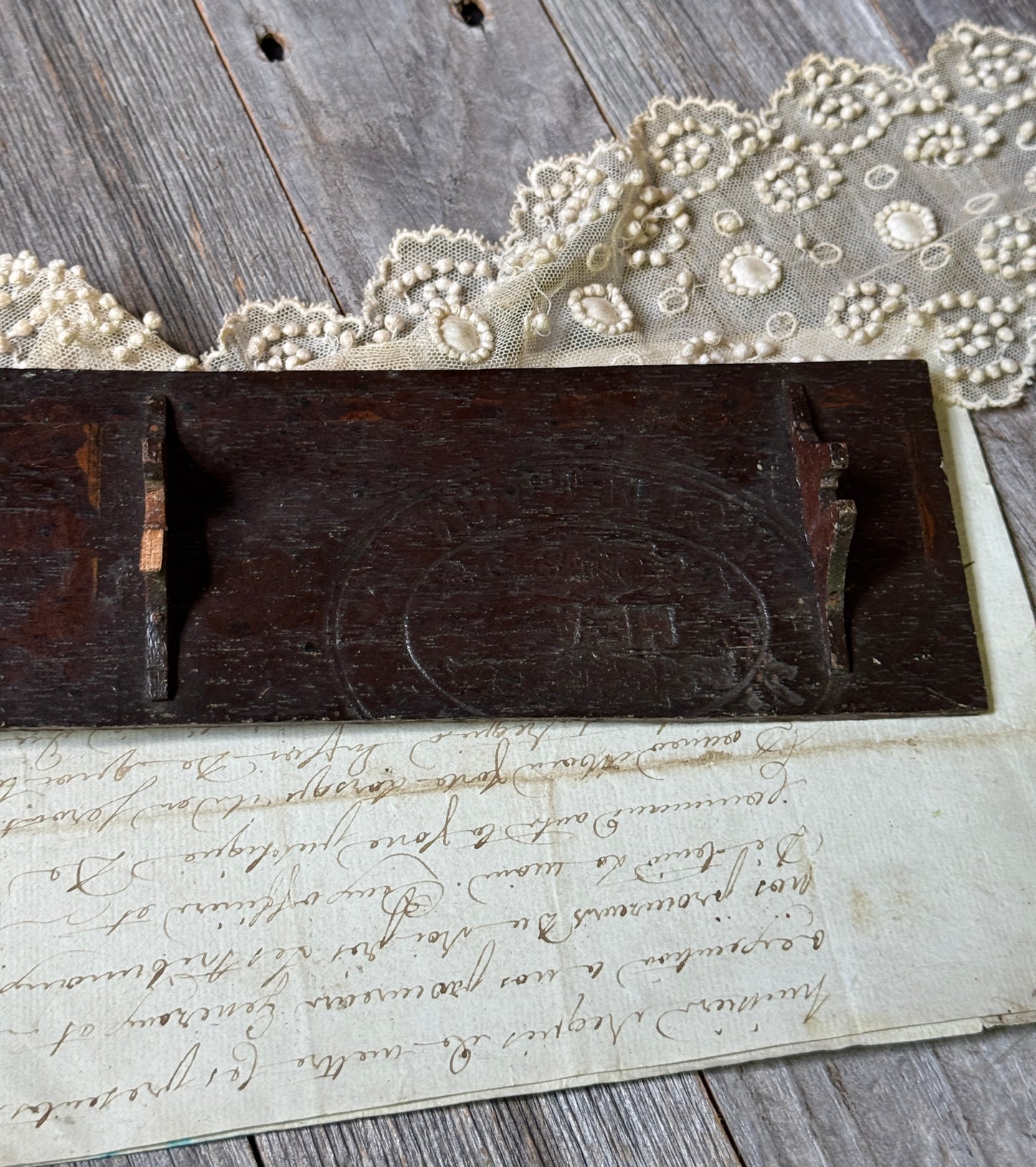 Antique Wooden Crate Fragment with Child Portrait — MEA Rotterdam