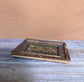 French Village Oil Painting on Metal Panel Ornate Frame