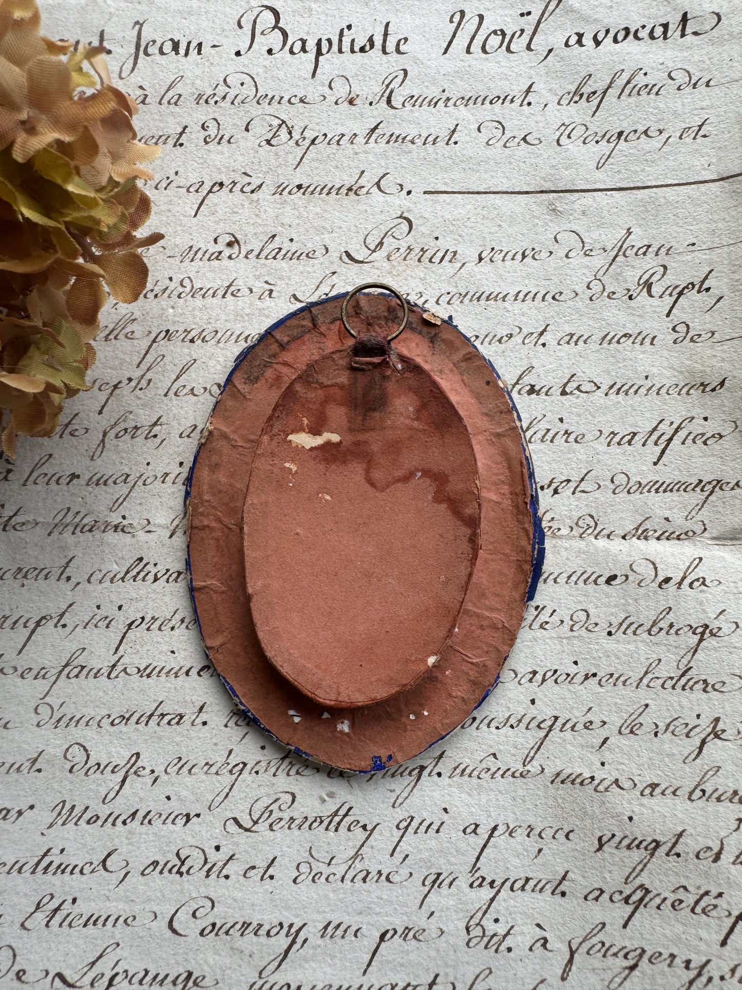 Antique French Reliquary Devotional Plaque