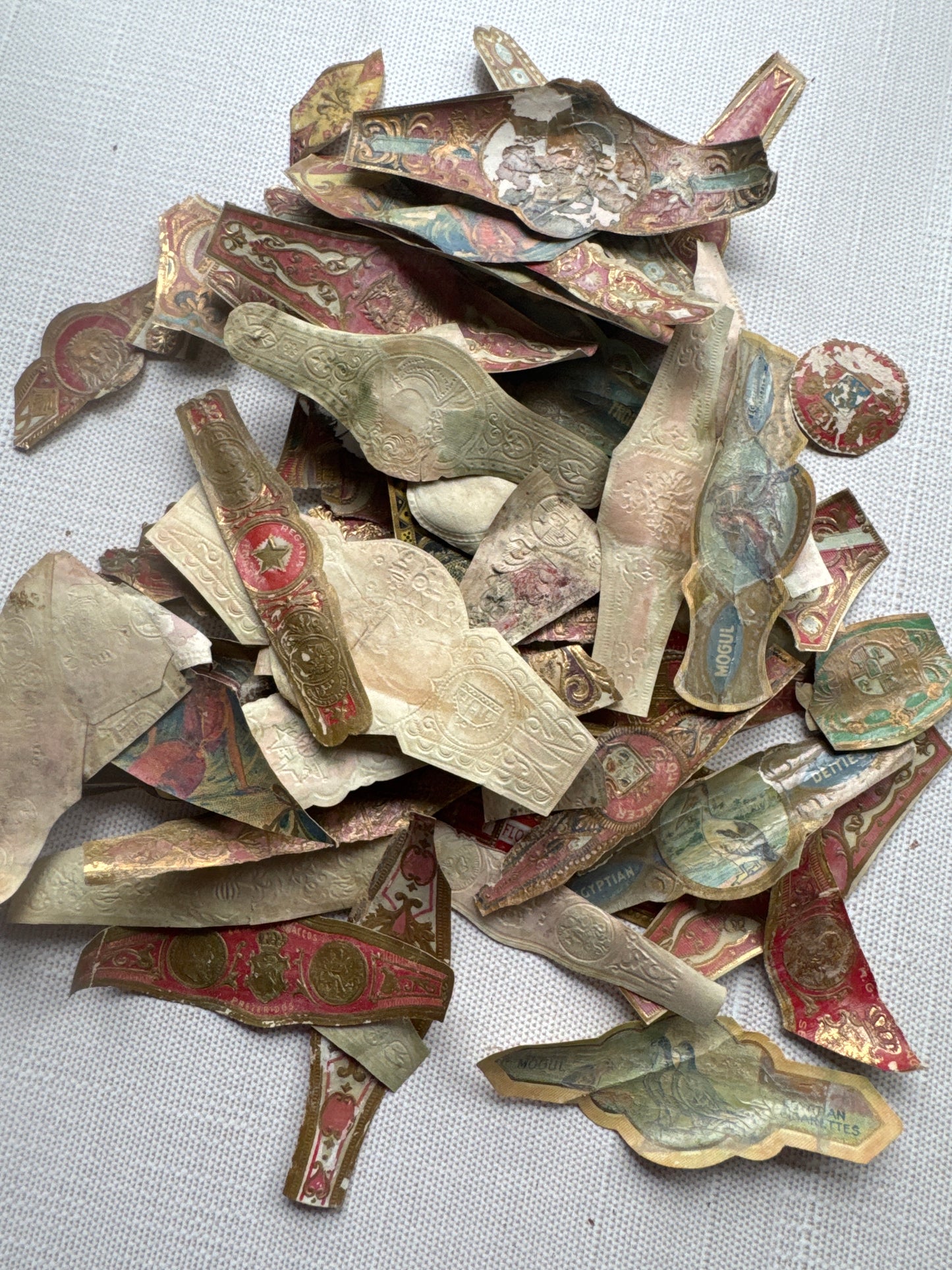 Lot of Antique European Cigar Bands 19th to Early 20th Century Paper Ephemera