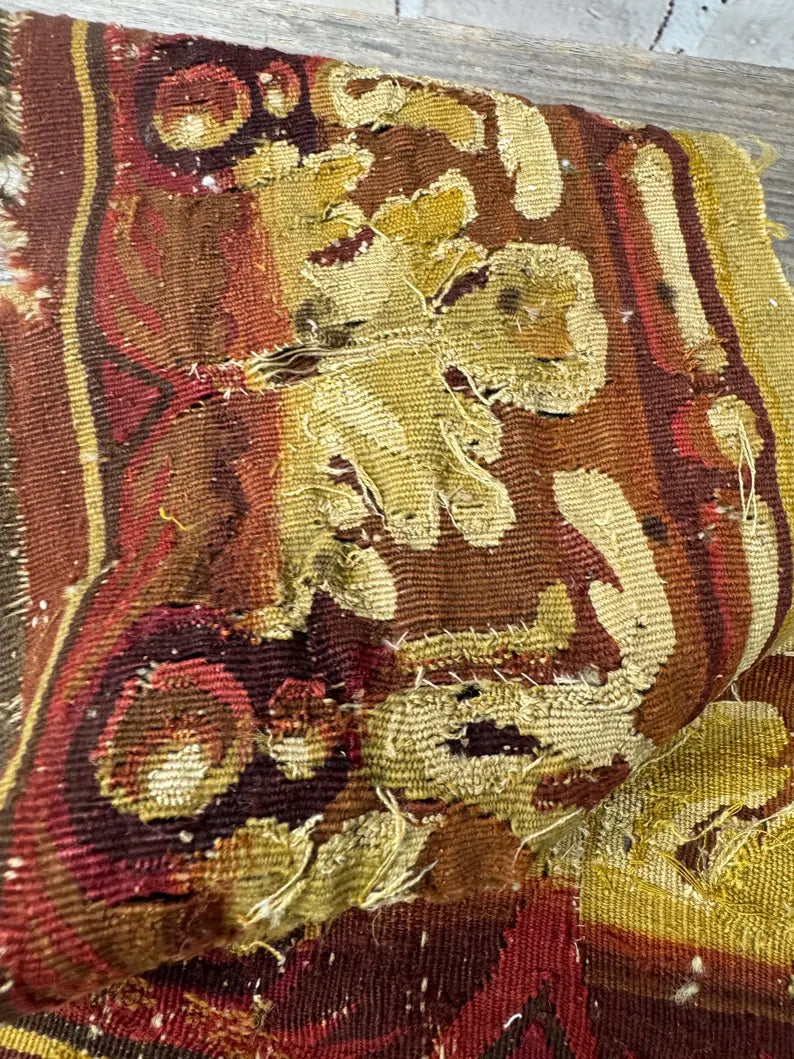 Antique French Tapestry Woven Trim, 18th Century Louis XVI Era Textile Fragment