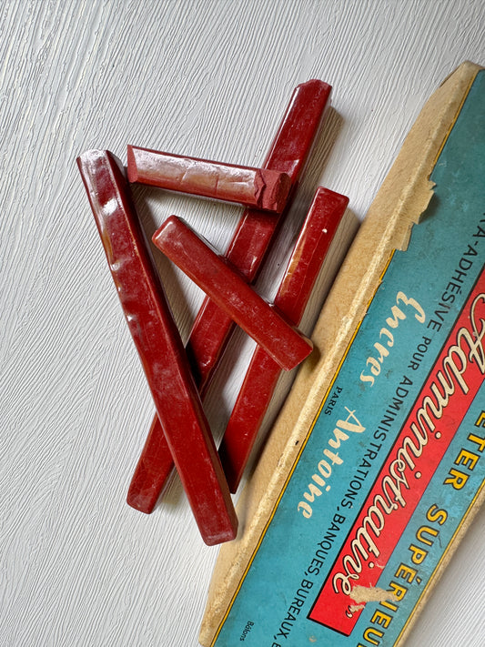 Vintage French Sealing Wax in Box- Encres Antoine, Paris