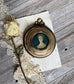 Miniature French Portrait in Gilded Gold Round Frame