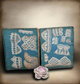 Original Antique French Lace Samples on 19th c. Book Covers