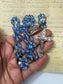 Vintage Italian Rosary with Blue Faceted Glass Beads