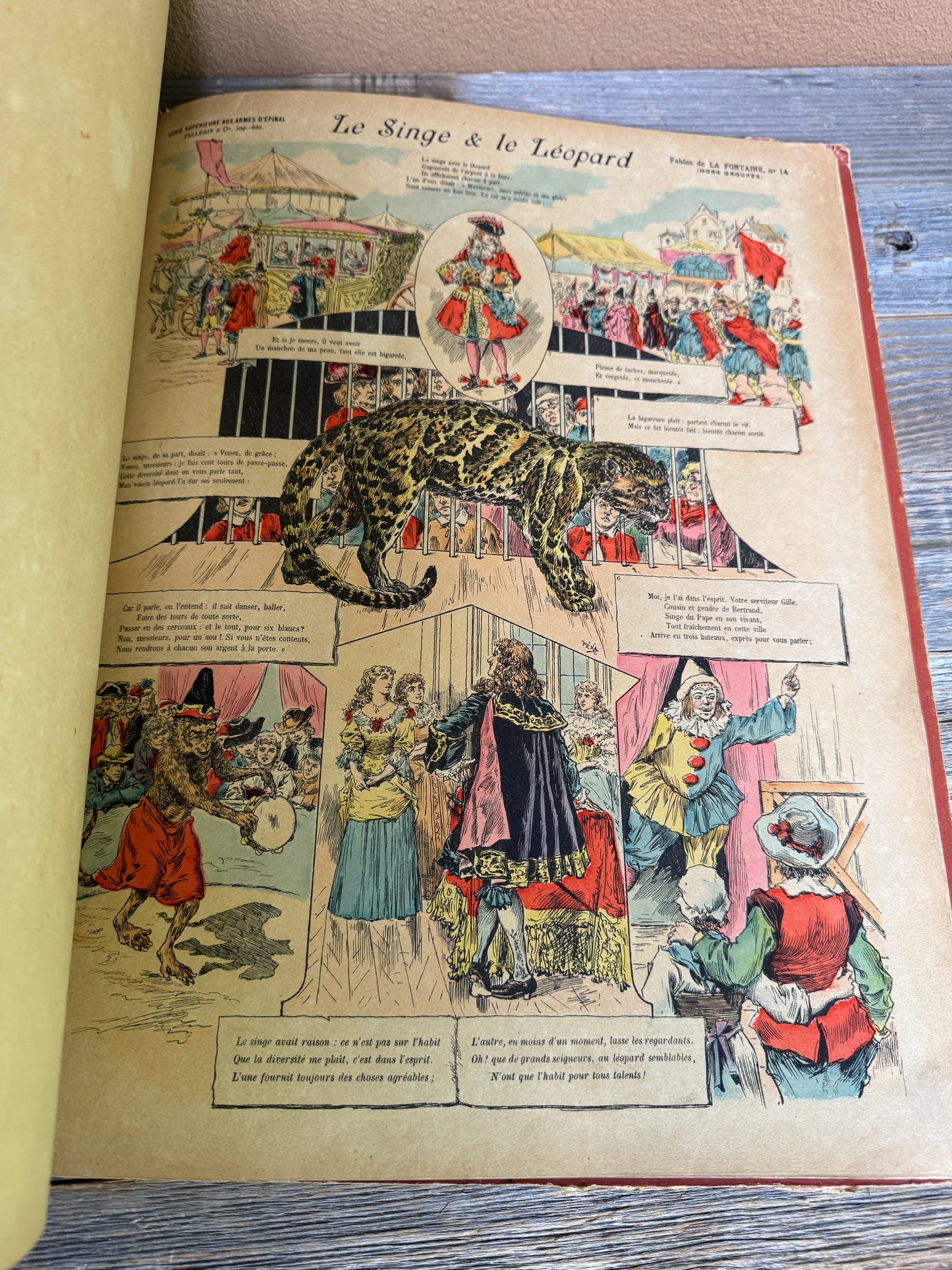 Fables of La Fontaine – Rare French Children’s Book with Color Illustrations