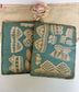 Original Antique French Lace Samples on 19th c. Book Covers