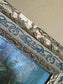 French Village Oil Painting on Metal Panel Ornate Frame