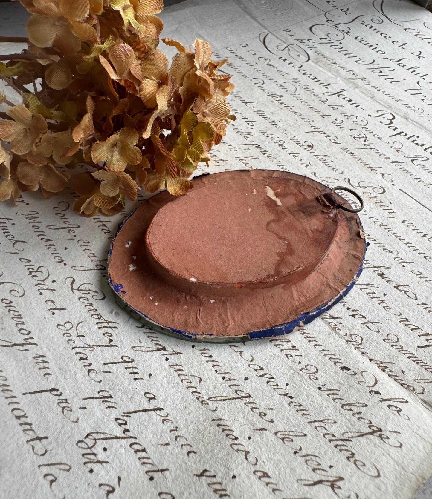 Antique French Reliquary Devotional Plaque