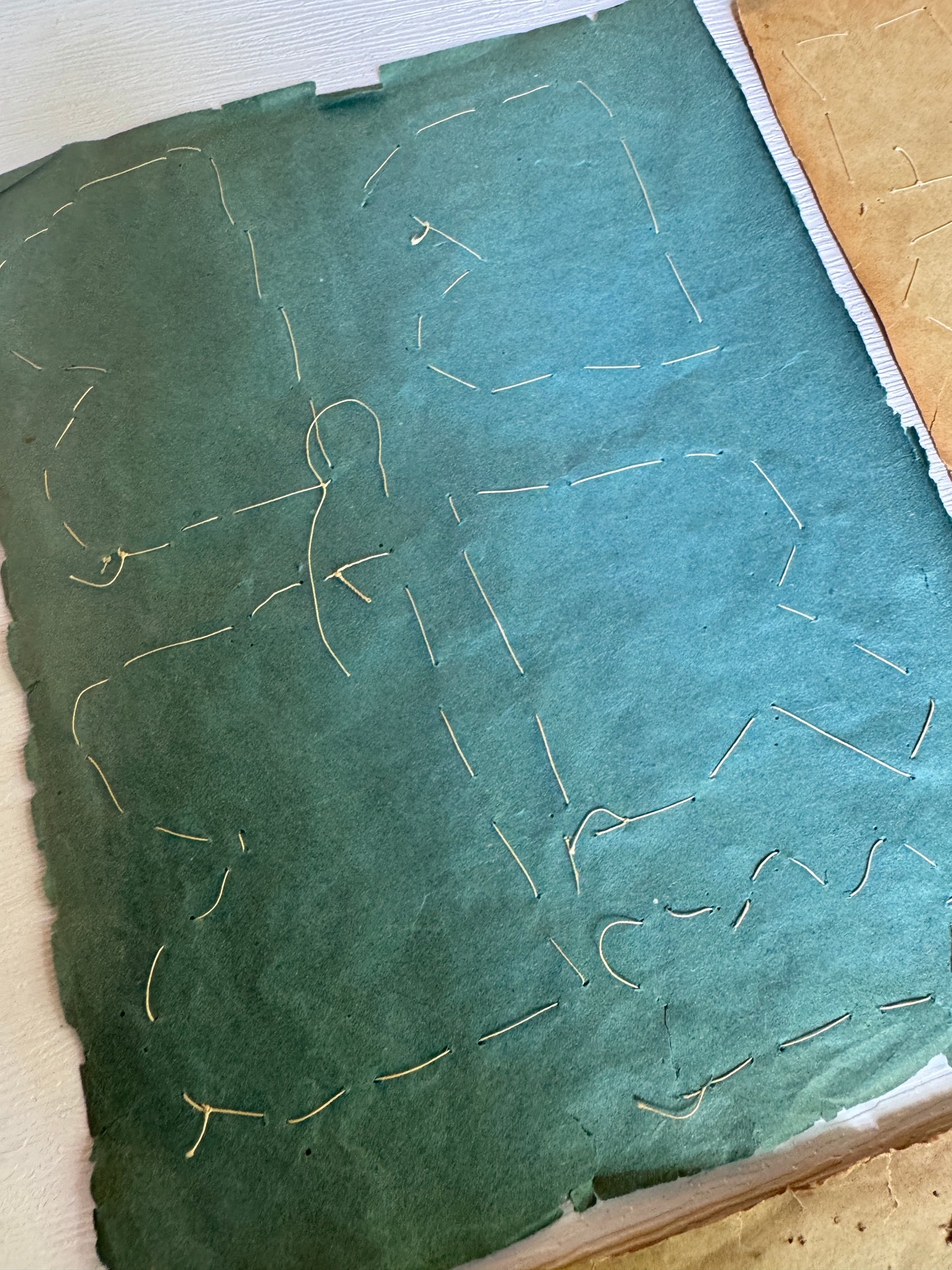 Antique French Lace Sample Pages – Set of 4 Textile Reference Sheets