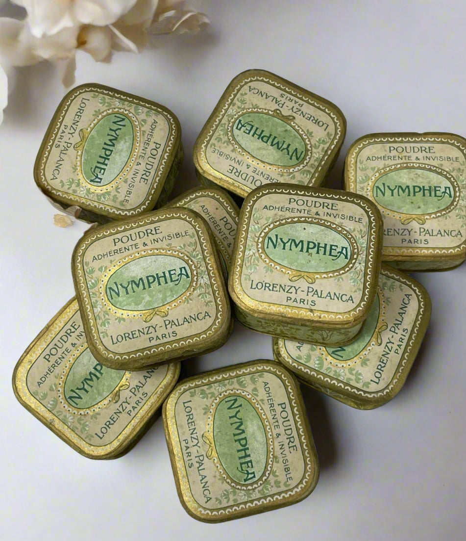Antique French Face Powder Box, Nymphea Paris