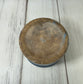 Vintage Blue Stoneware Crock, Small Rustic Glazed Pot