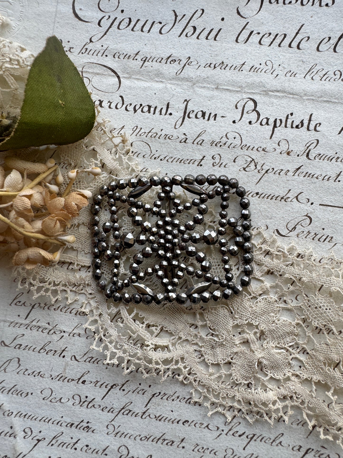 Antique French Steel Cut Belt or Shoe Buckle – Marked France