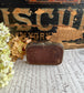 Antique Leather Coin Purse with Multiple Compartments