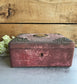 Antique French Velvet Jewelry Box with Tufted Silk Interior