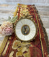 Antique French Hand-Painted Portrait in Oval Bone Frame