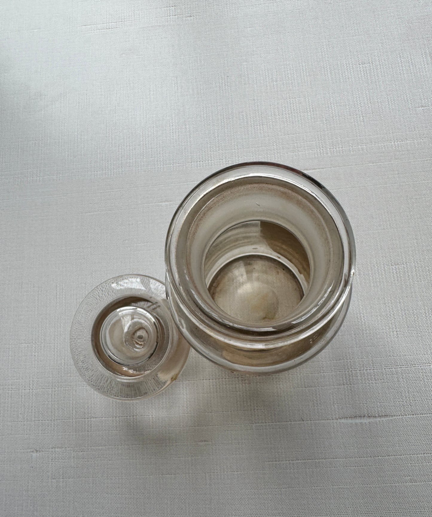 Antique Apothecary Jar – RHEI PULV Glass Bottle with Worn Label