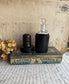 Antique Glass Apothecary Bottle in Ebony Wood Travel Case