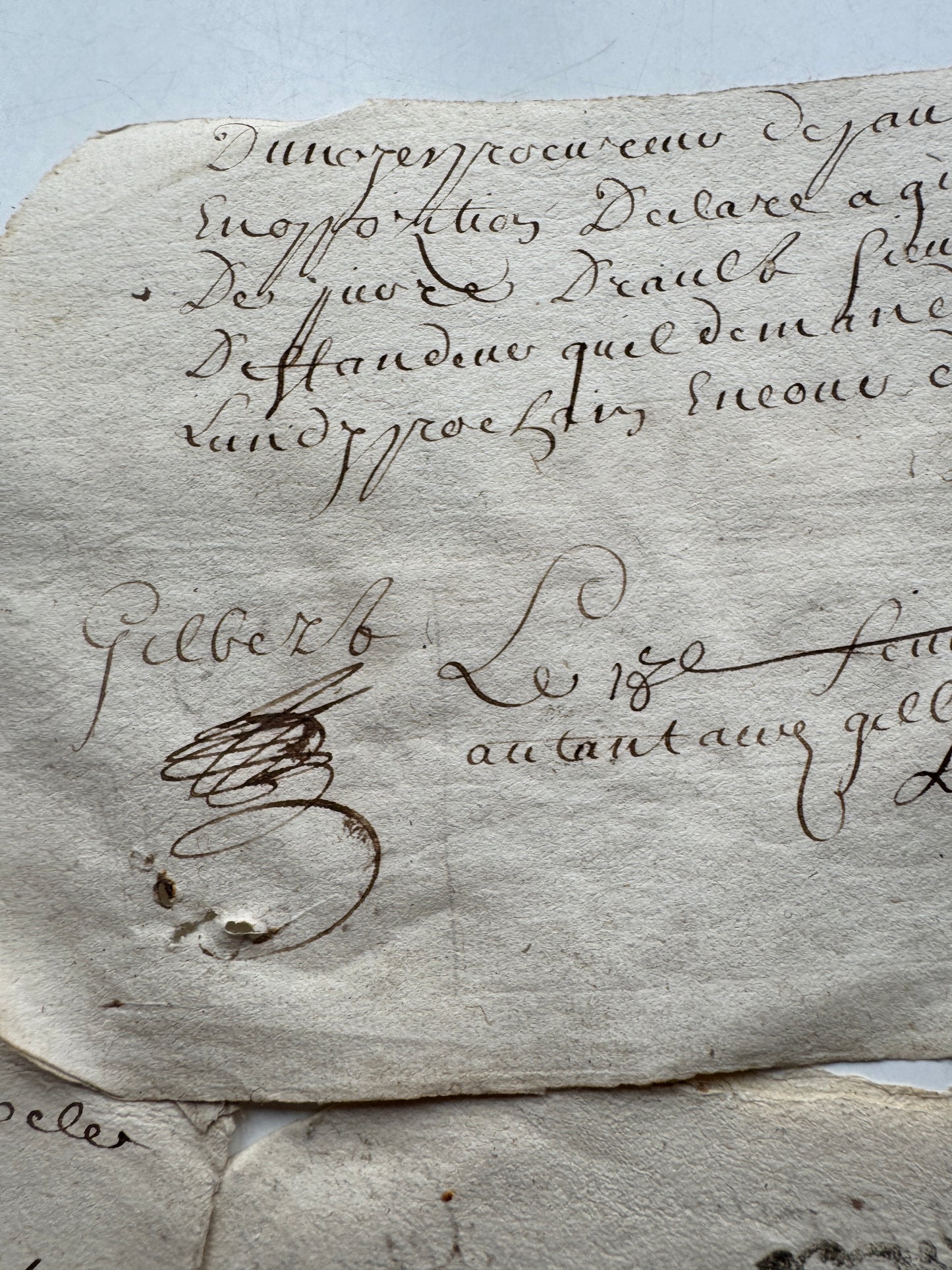 Antique 18th Century French Handwritten Legal Documents, 1700's Manuscript with Tax Stamps