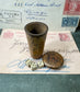Antique Wooden Dice Shaker Set with Dice, Travel Game, Gambling Accessory