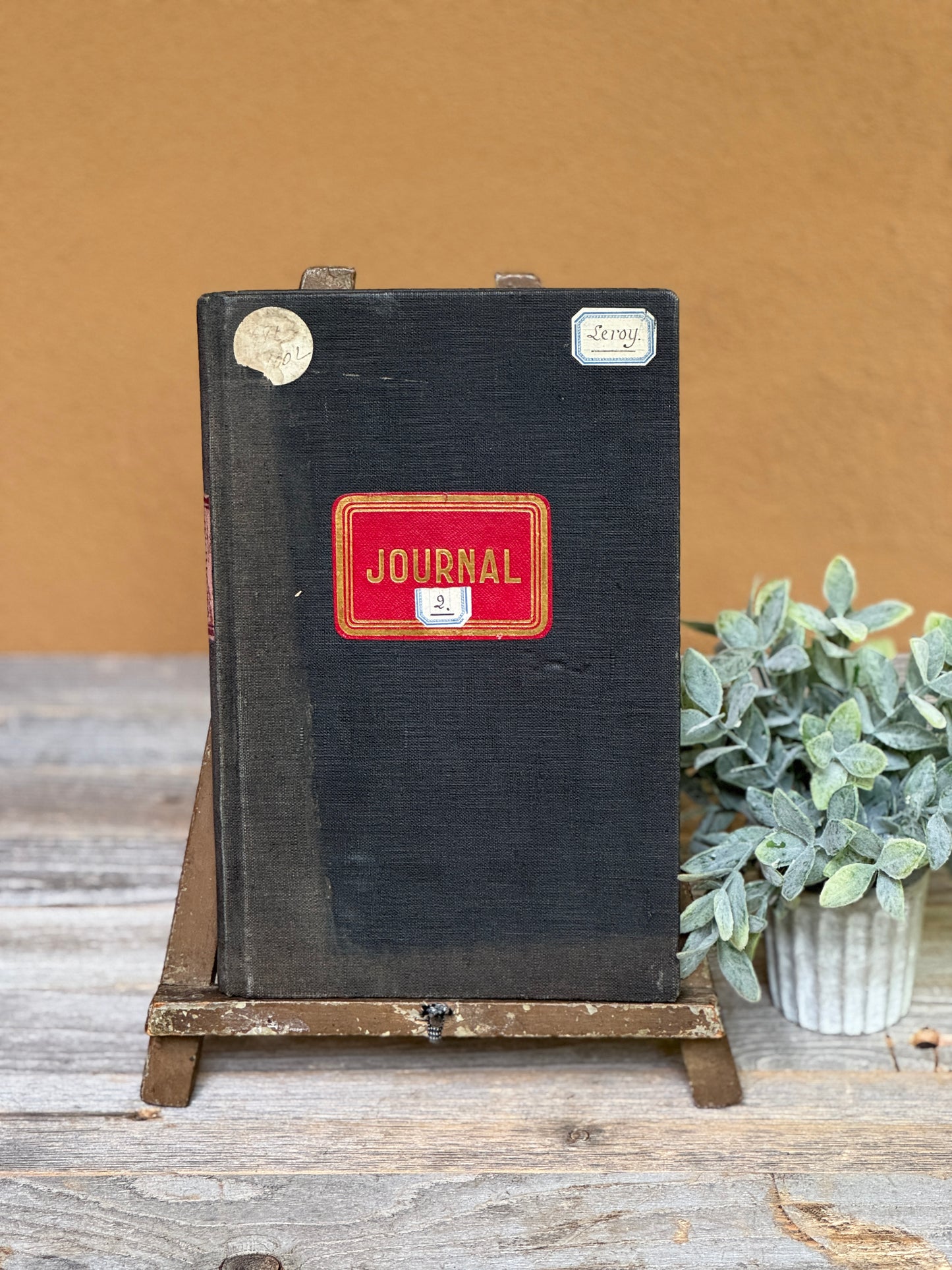 1935 Antique French Ledger Book – Handwritten Accounting Journal