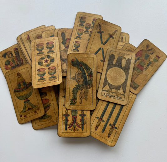 Antique Italian "Scopa" or "Briscola" Playing Cards