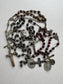 Antique French Rosary Lot with Crucifixes and Religious Medals