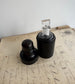 Antique Glass Apothecary Bottle in Ebony Wood Travel Case