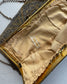 Antique French Purse, Elegant Beaded Evening Bag with Gold Frame and Chain Handle