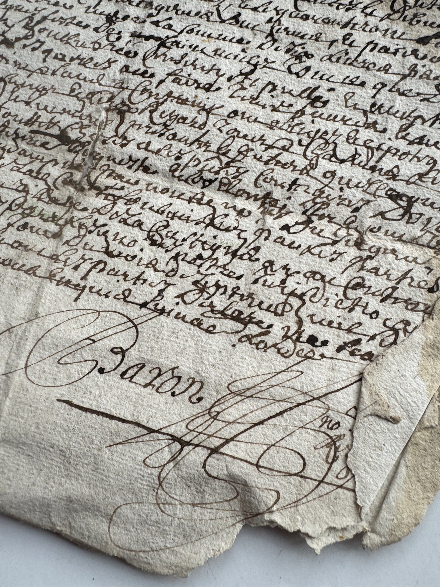 Antique French 18th Century Legal Document, Handwritten with Royal Stamp