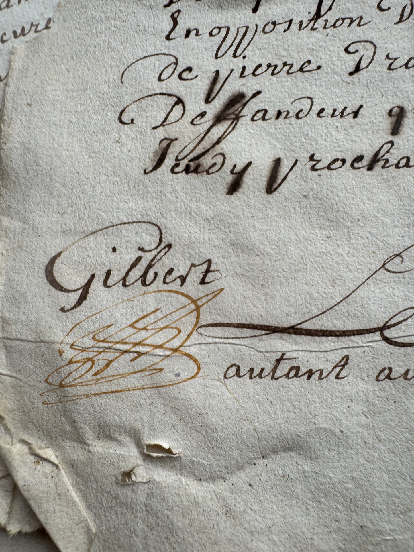 Antique French Handwritten Documents from the 18th Century