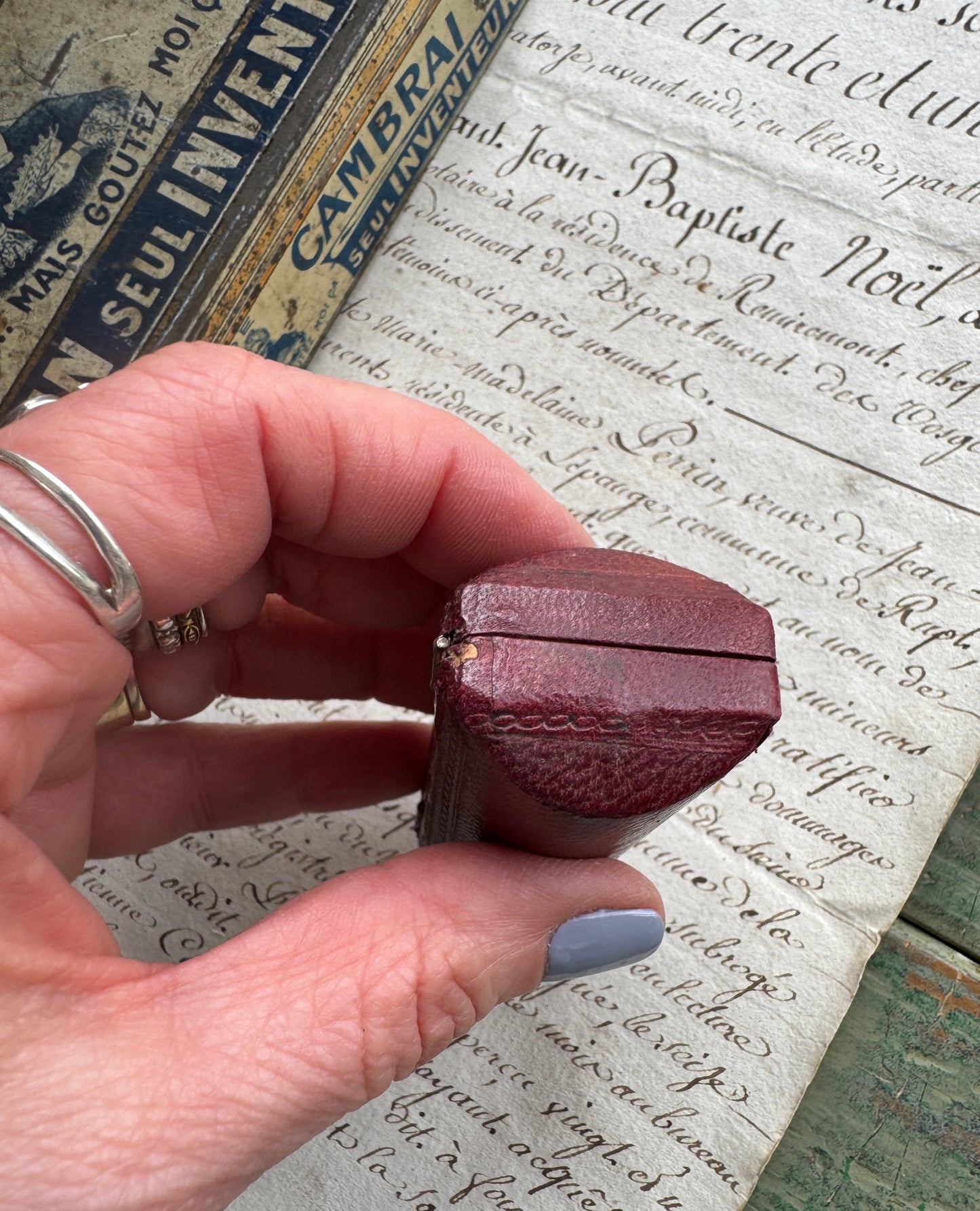 Antique French Meerschaum Pipe Case “Écume Véritable”