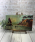 Smugglers at Dusk – Vintage French Coastal Painting- Moody