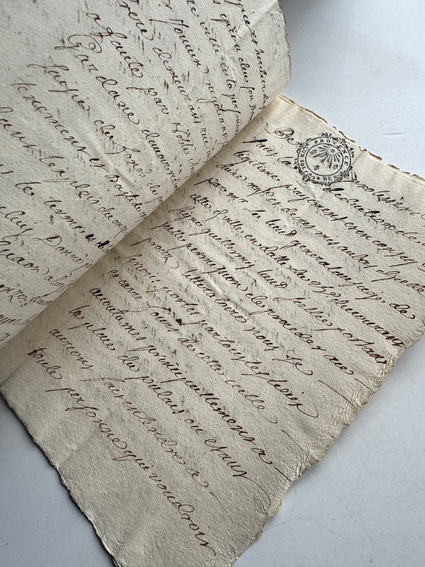 Antique 1700's French Legal Document, Provence Court Manuscript