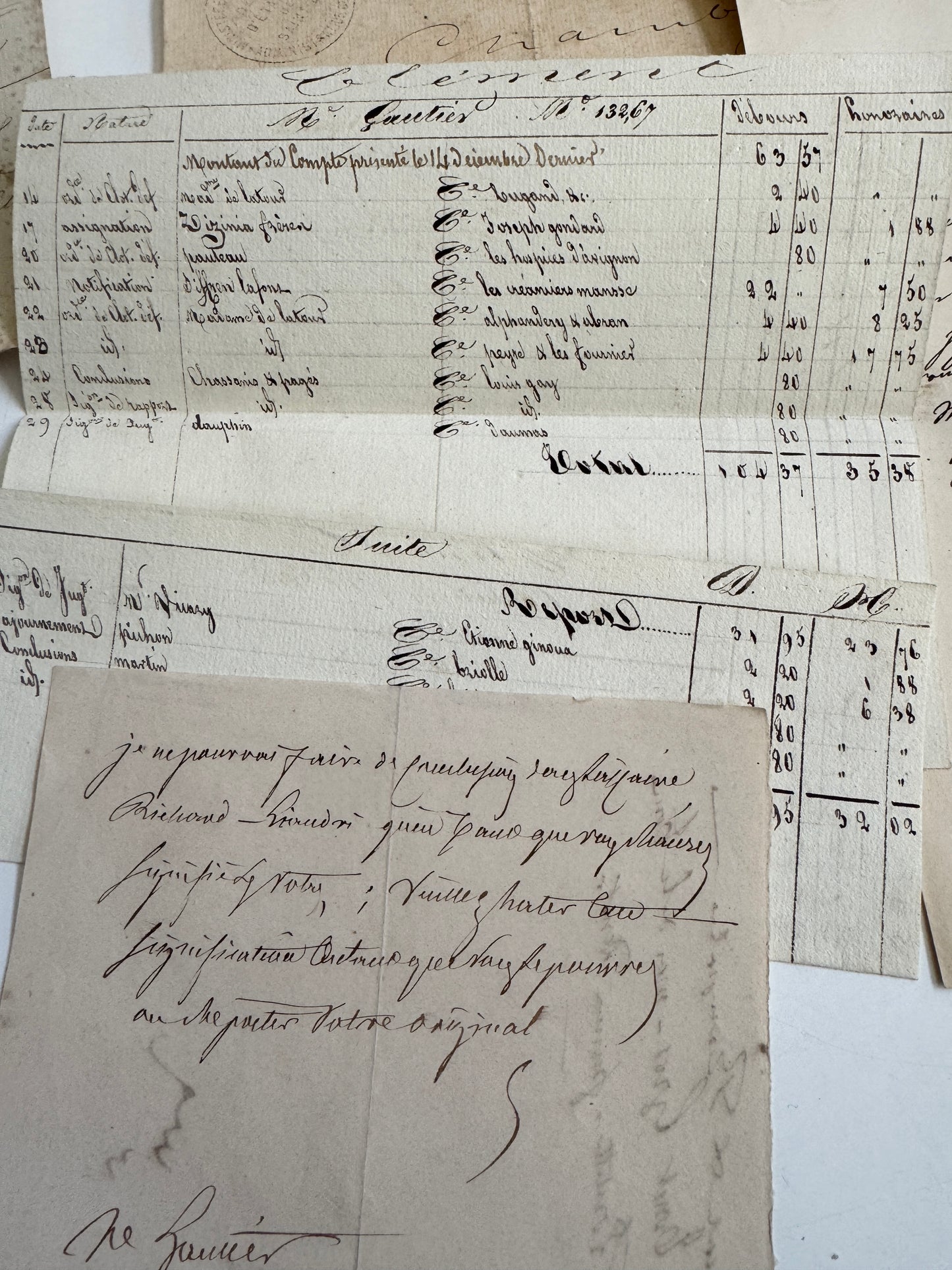 Antique French Ephemera Collection, 1800's Handwritten & Printed Documents