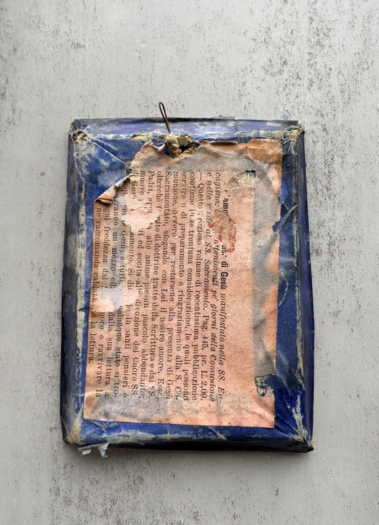 Antique Italian Ex-Voto Reliquary Shadow Box, Religious Folk Art