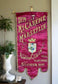 Antique 1899 Mi-Carême Marseille French Embroidered Silk Banner with Gold Metallic Thread
