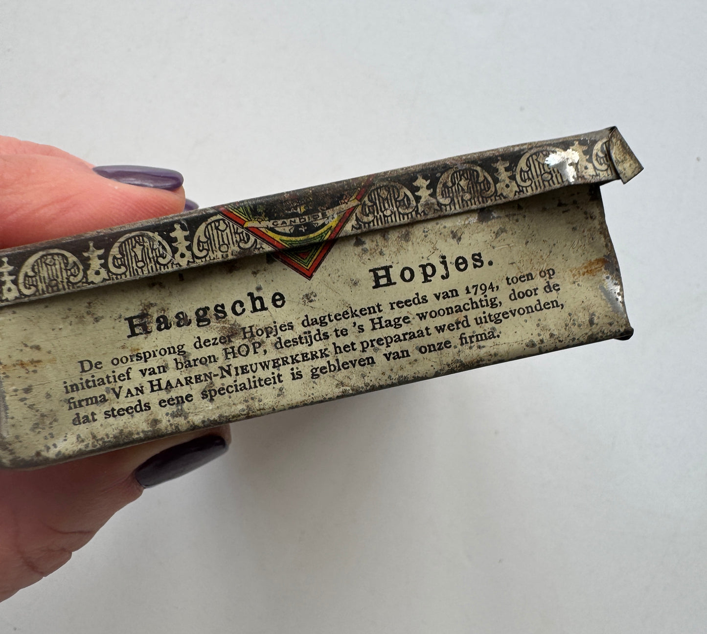 Antique Dutch Tin, Candy Box from the Netherlands, Rare Collectible