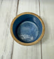 Vintage Blue Stoneware Crock, Small Rustic Glazed Pot