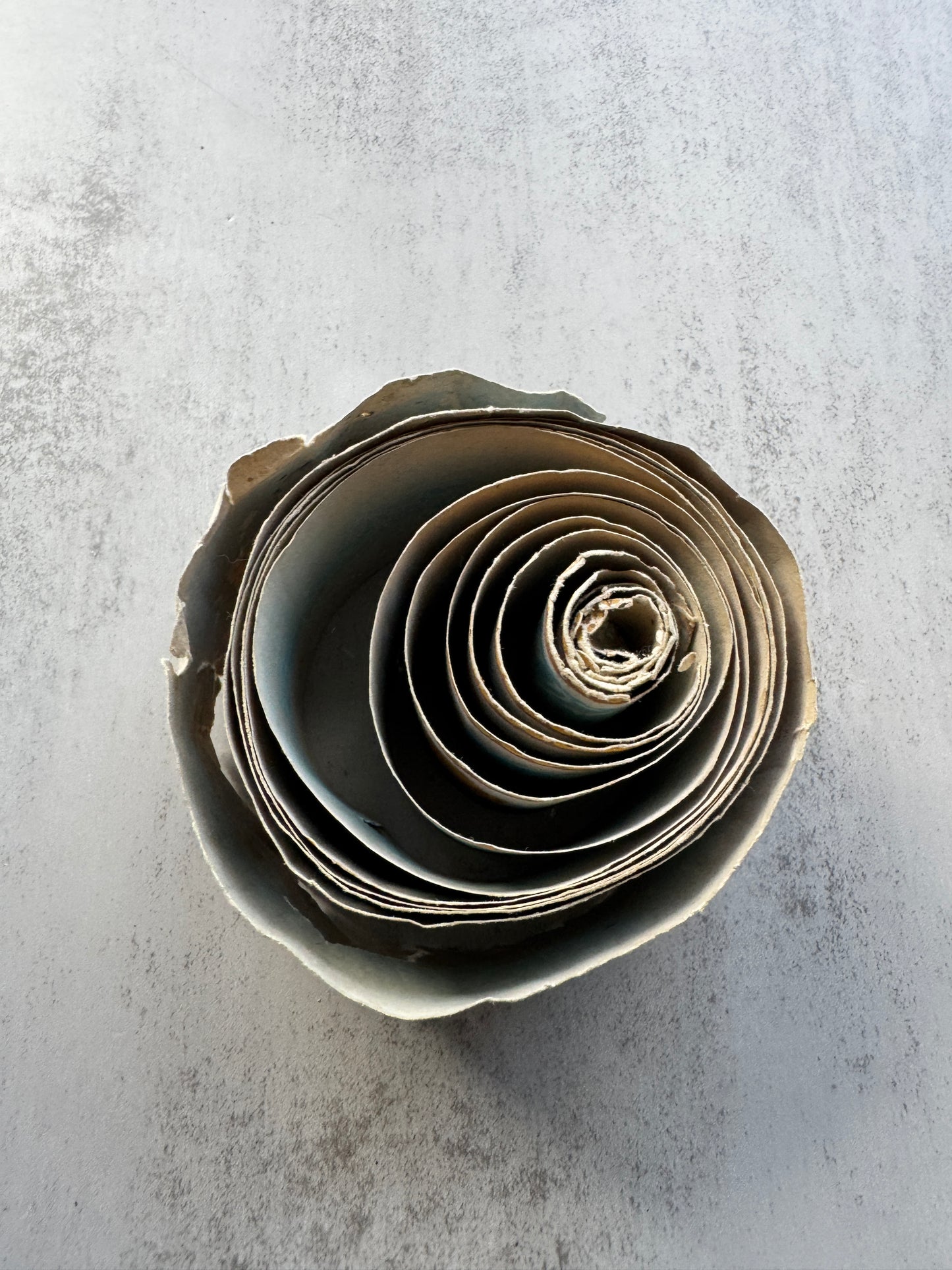 Antique French Hand,Block Wallpaper Border, 1800's Swag Blue & Gold Design